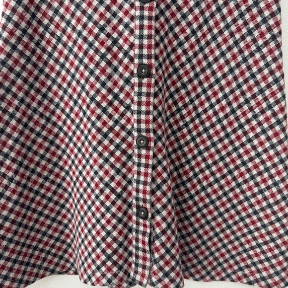 Zara Girls Red White Blue Check Dress Short Sleeves 2 Pockets Button Size 11-12 - Picture 6 of 7